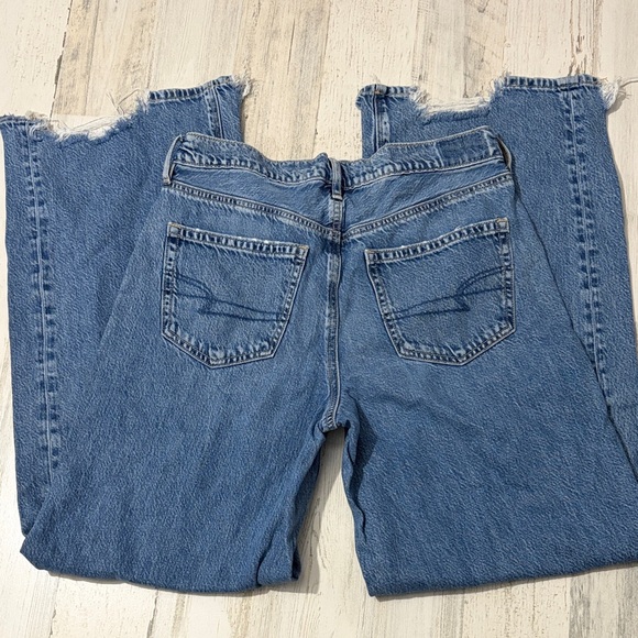 American Eagle Outfitters Super High Rise Baggy Wide Leg Jeans Size 8 Long - Picture 9 of 16